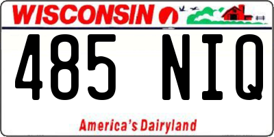 WI license plate 485NIQ