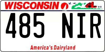 WI license plate 485NIR
