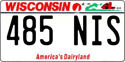 WI license plate 485NIS