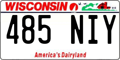 WI license plate 485NIY