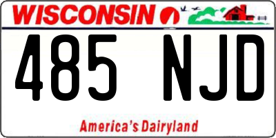 WI license plate 485NJD