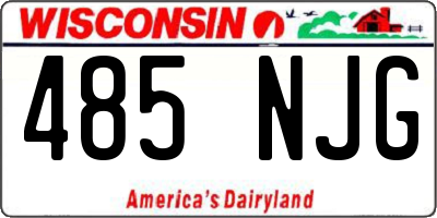 WI license plate 485NJG