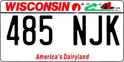 WI license plate 485NJK