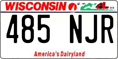 WI license plate 485NJR
