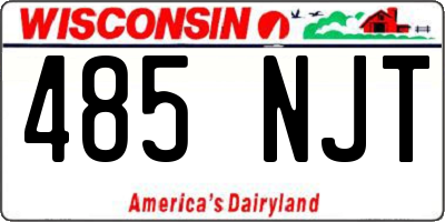 WI license plate 485NJT
