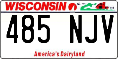 WI license plate 485NJV