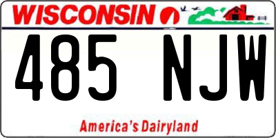 WI license plate 485NJW