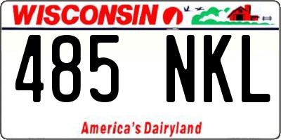 WI license plate 485NKL