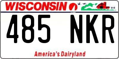 WI license plate 485NKR