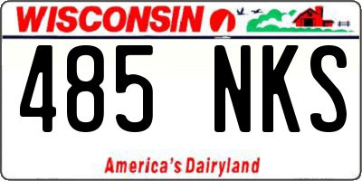 WI license plate 485NKS
