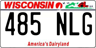 WI license plate 485NLG