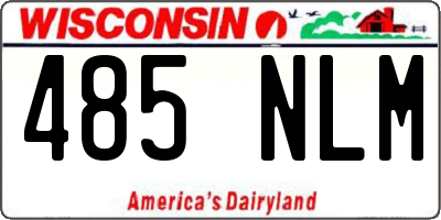 WI license plate 485NLM