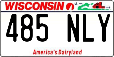 WI license plate 485NLY