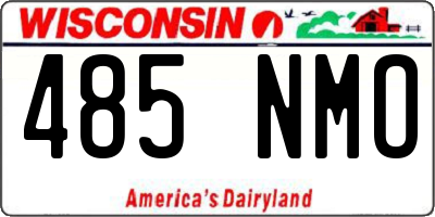 WI license plate 485NMO