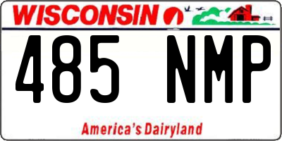 WI license plate 485NMP
