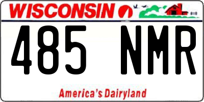 WI license plate 485NMR