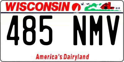 WI license plate 485NMV