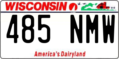 WI license plate 485NMW