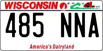 WI license plate 485NNA