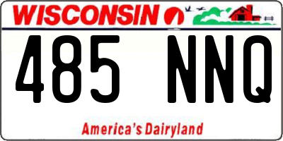 WI license plate 485NNQ