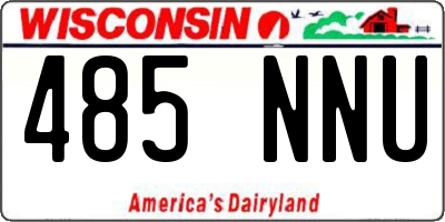 WI license plate 485NNU