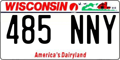 WI license plate 485NNY