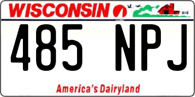 WI license plate 485NPJ