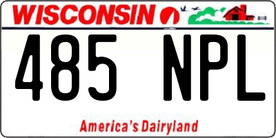WI license plate 485NPL