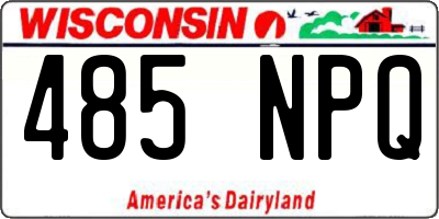 WI license plate 485NPQ