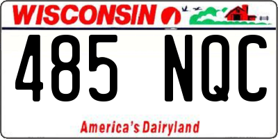 WI license plate 485NQC