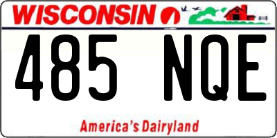 WI license plate 485NQE