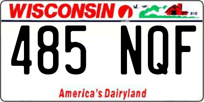 WI license plate 485NQF