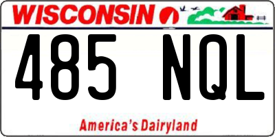 WI license plate 485NQL