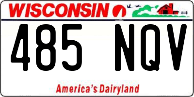 WI license plate 485NQV