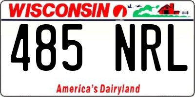 WI license plate 485NRL