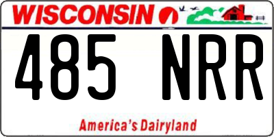 WI license plate 485NRR