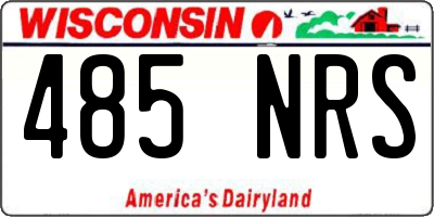 WI license plate 485NRS