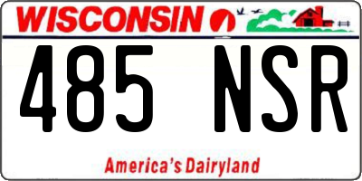 WI license plate 485NSR