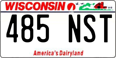 WI license plate 485NST
