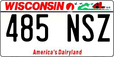 WI license plate 485NSZ