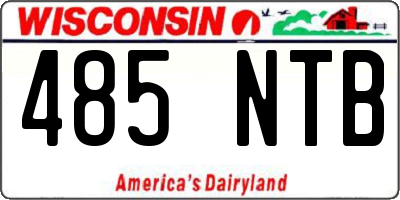 WI license plate 485NTB