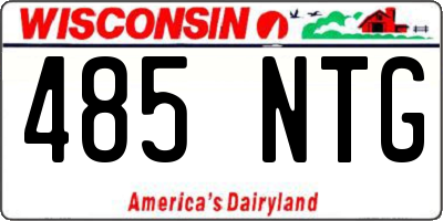 WI license plate 485NTG