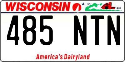 WI license plate 485NTN