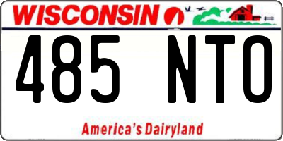 WI license plate 485NTO