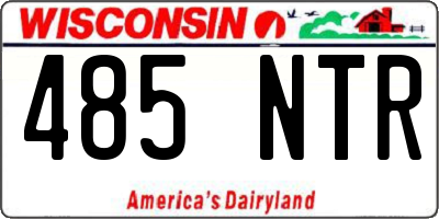 WI license plate 485NTR