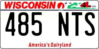 WI license plate 485NTS