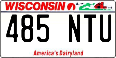 WI license plate 485NTU