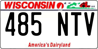 WI license plate 485NTV