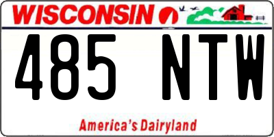 WI license plate 485NTW
