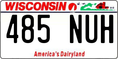 WI license plate 485NUH